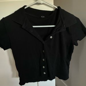 Black button up top from brandy Melville